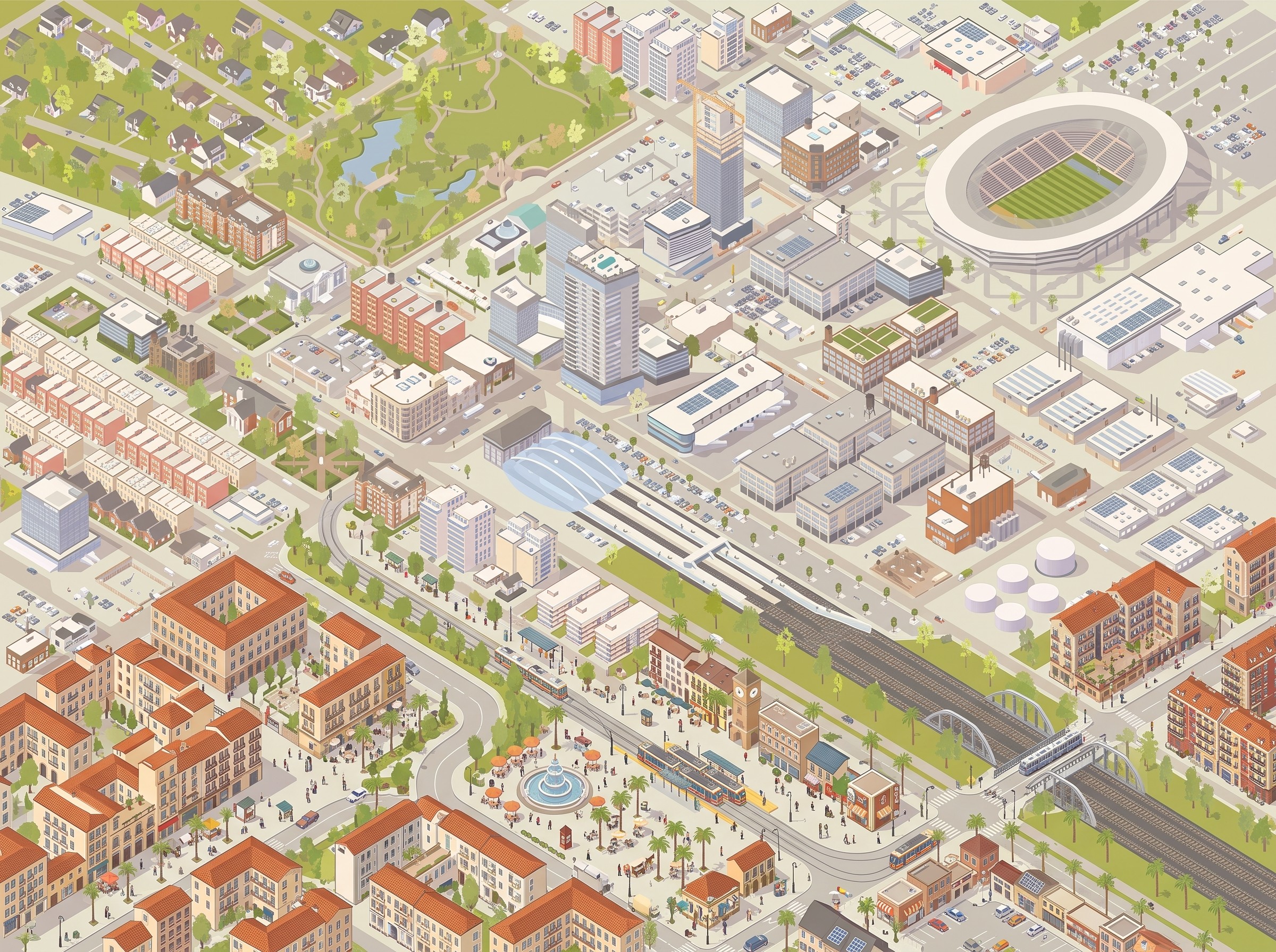 The town from above